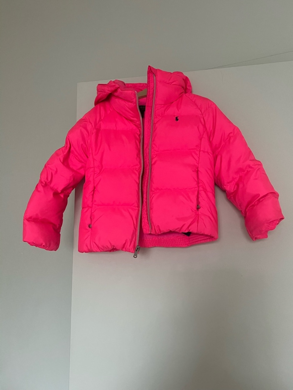 Polo by Ralph Lauren Kids Hot Pink Hooded Puffer Jacket